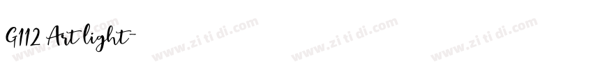 G112 Art light字体转换
